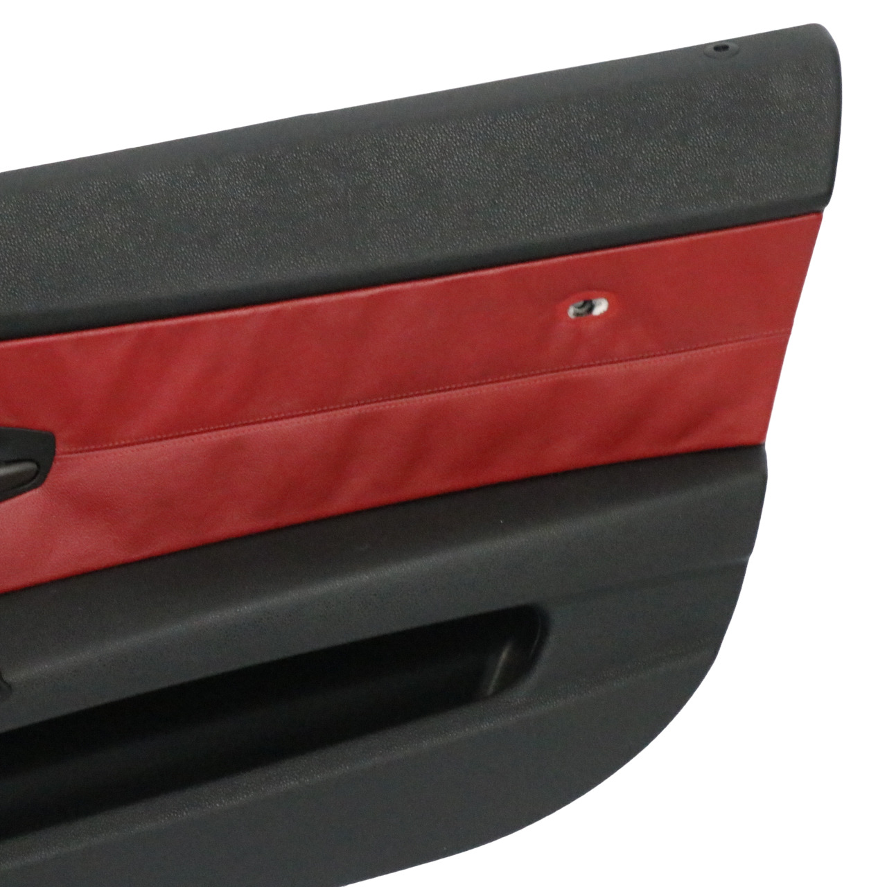 BMW Z4 E85 Door Card Front Right O/S Trim Panel Covering Leather Black Red