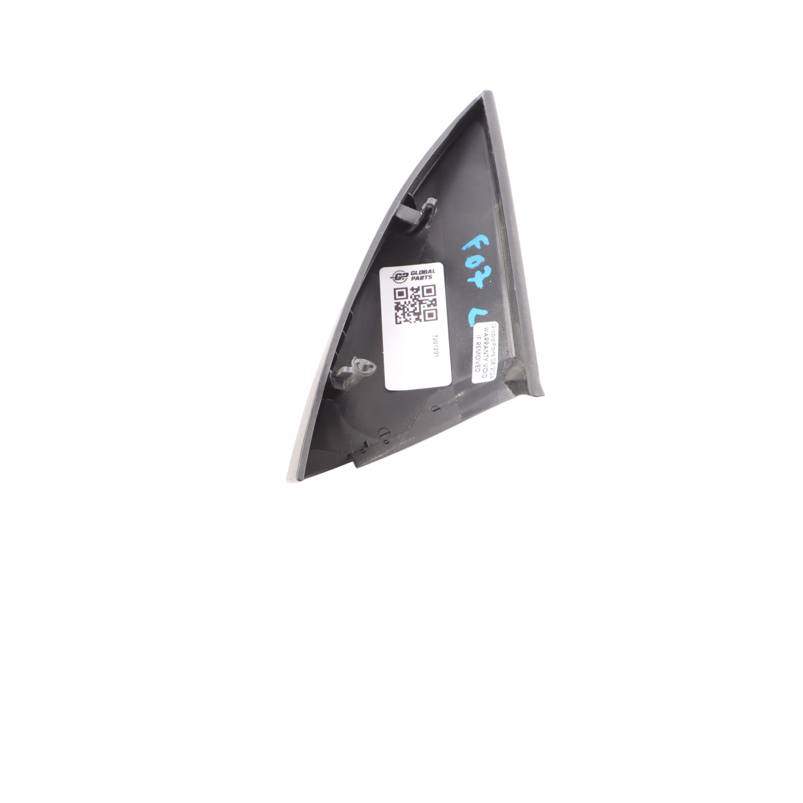 BMW F07 GT Triangle Cover Mirror Trim Front Left N/S Interior Black 7201291