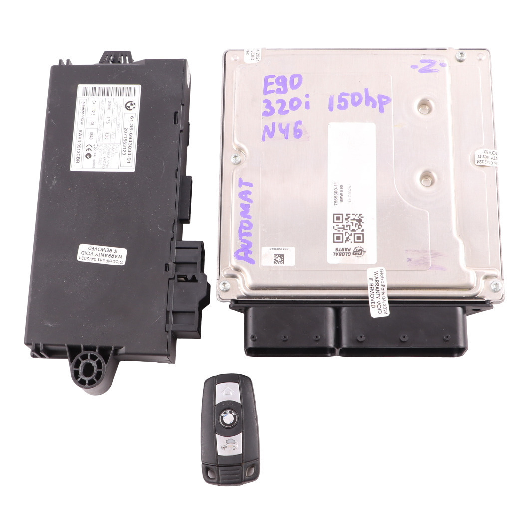 BMW E87 E90 E91 120i 320i N46 150HP ECU Kit DME 7565300 CAS3 + Key Automatic