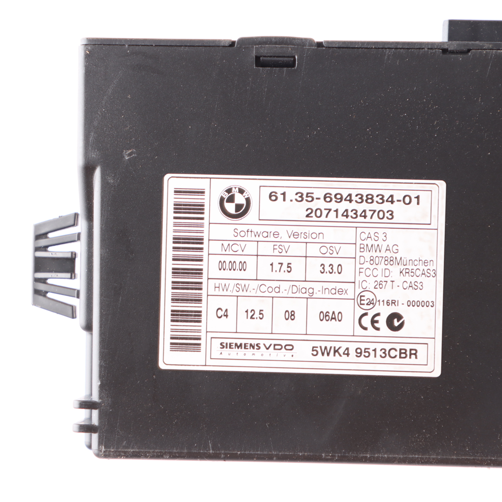 BMW E81 E87 LCI 116i 1.6 N45N 115HP Control Unit ECU Kit DME 7567321 CAS3 Keys