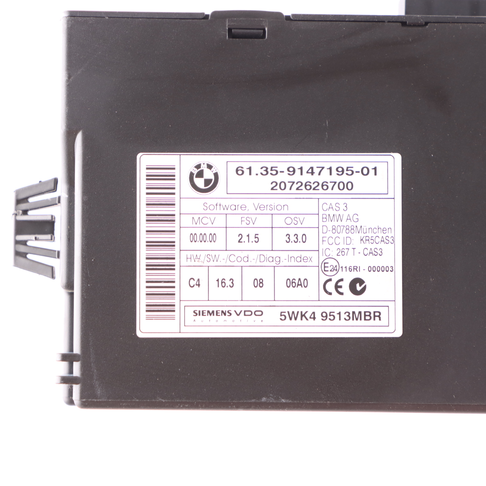 BMW E81 E87 LCI E90 118d 318d N47 Diesel ECU KIT DDE 7809001 + CAS3 Keys Manual