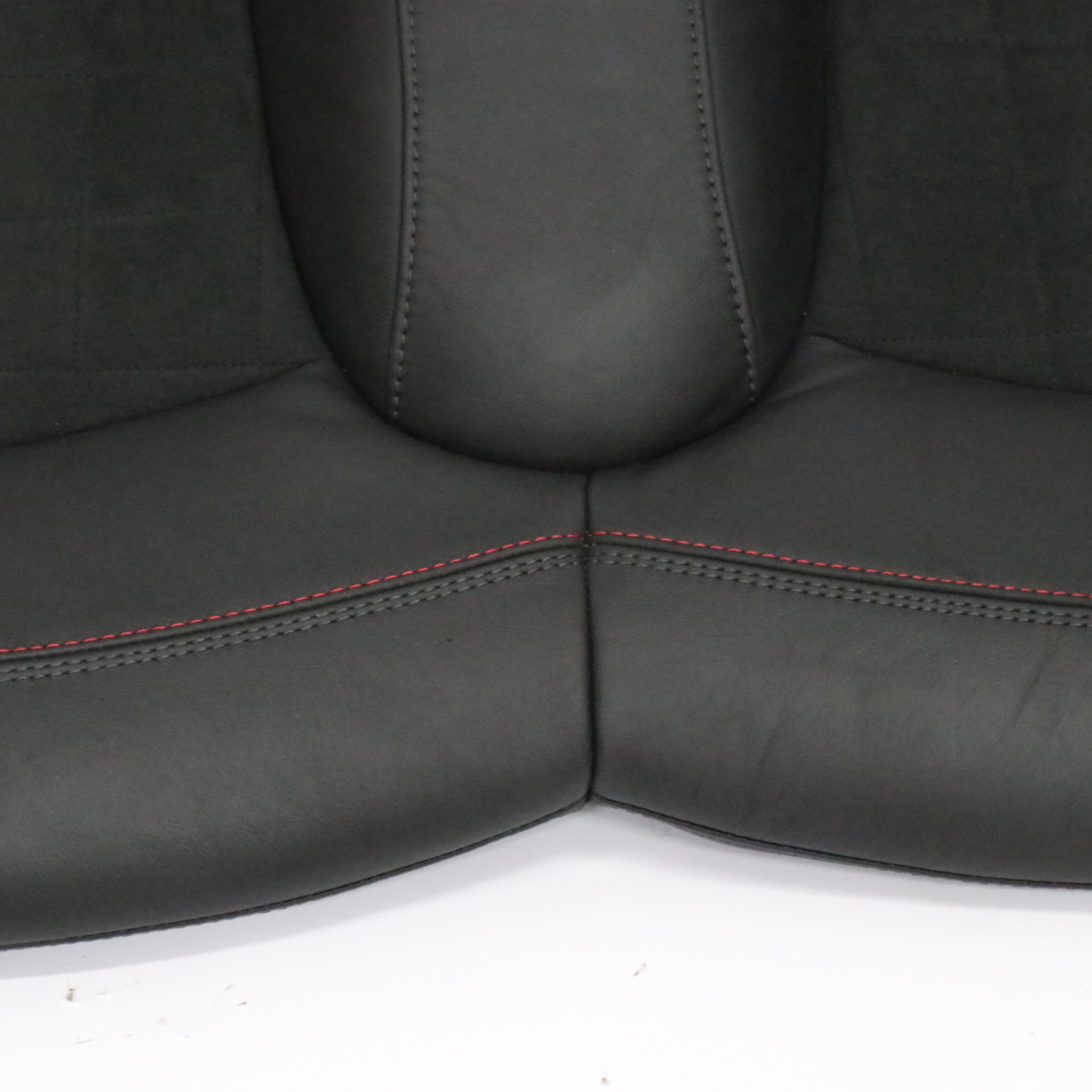 Mini F56 JCW Dinamica Rear Seat Bench Couch Red Black Half Leather