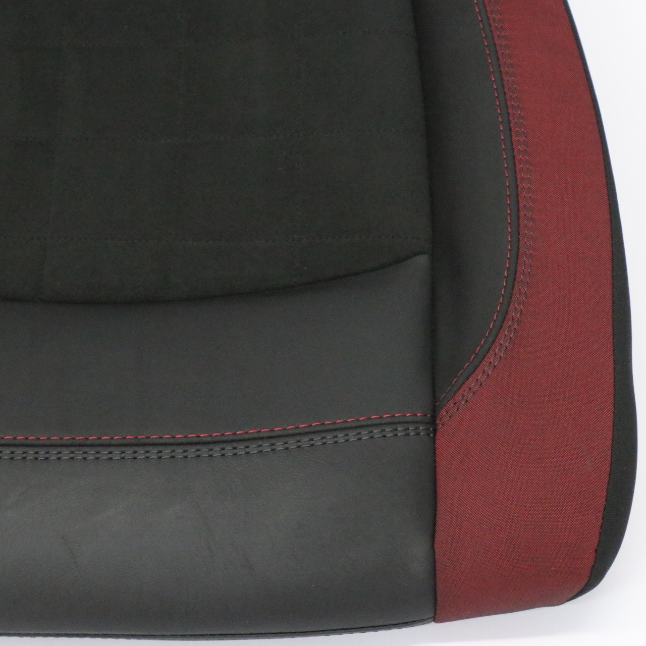 Mini F56 JCW Dinamica Rear Seat Bench Couch Red Black Half Leather