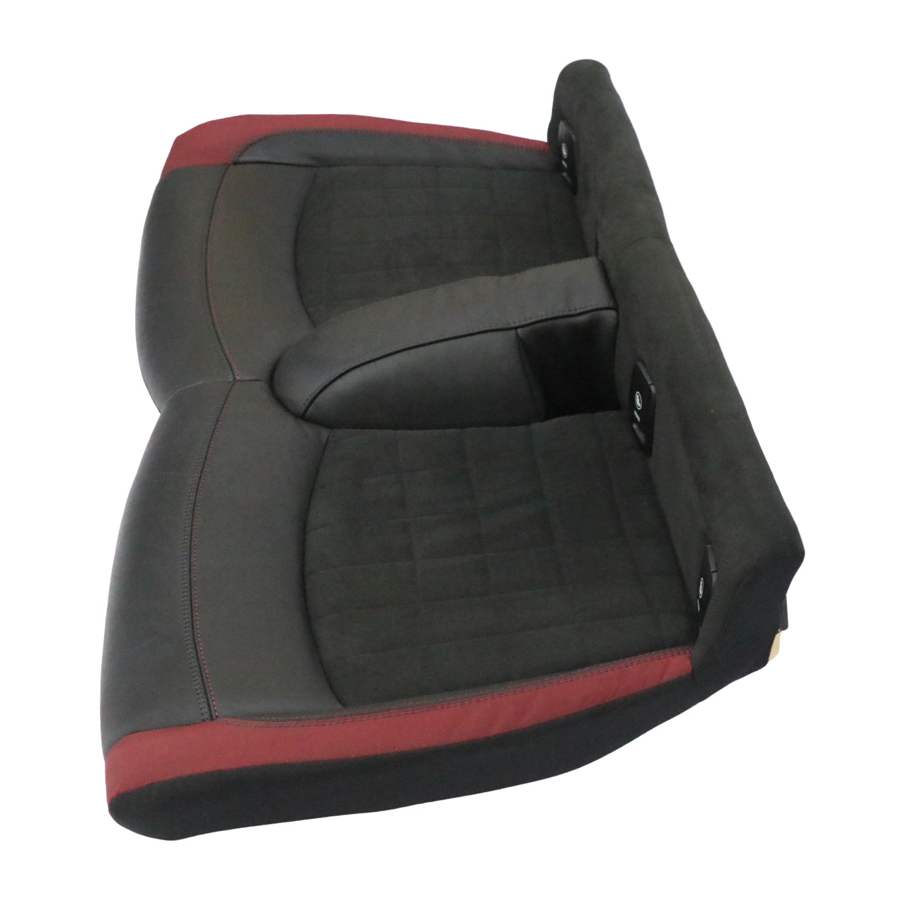 Mini F56 JCW Dinamica Rear Seat Bench Couch Red Black Half Leather