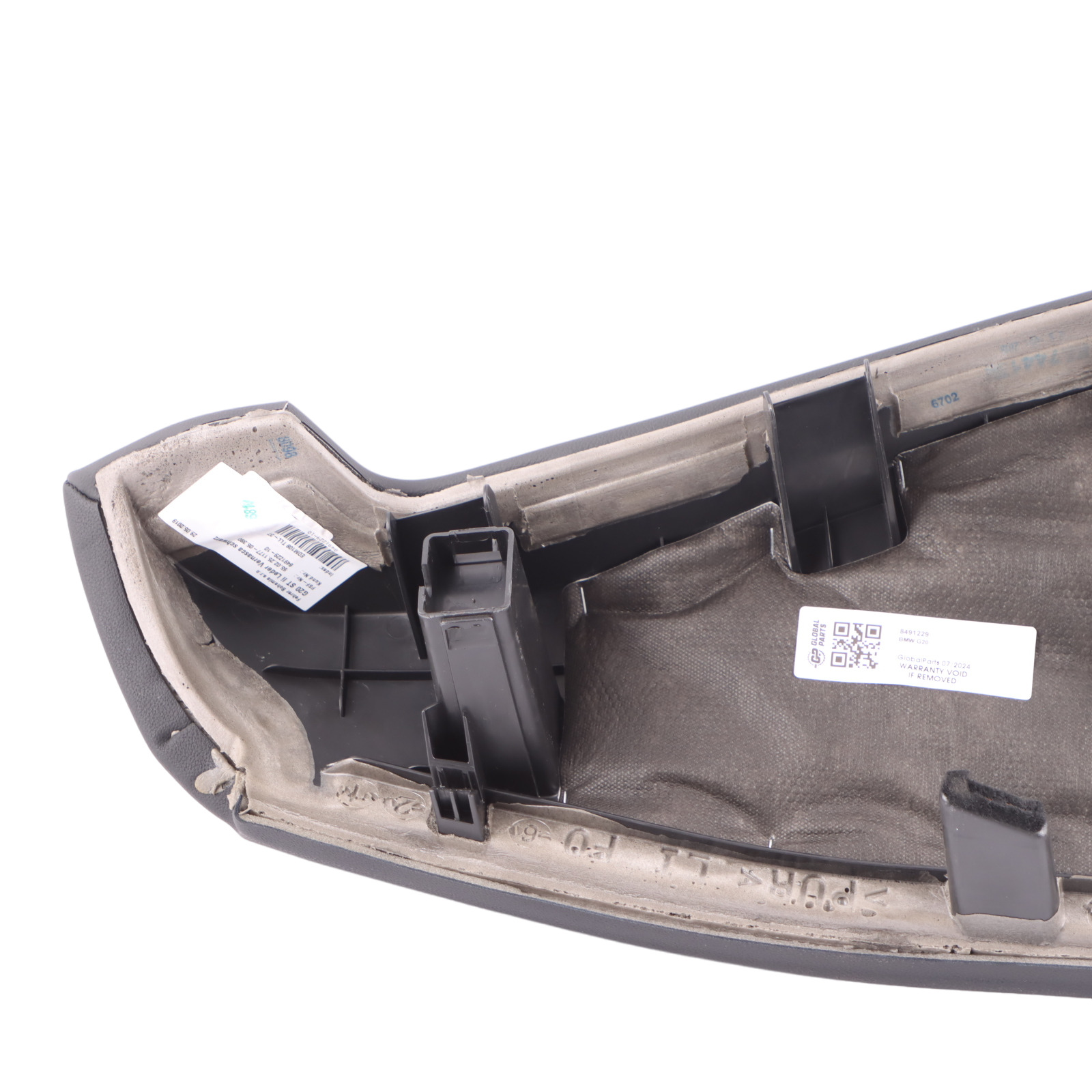 BMW G20 Rear Seat Finisher Left N/S Bench Side Lateral Leather Vernasca Black