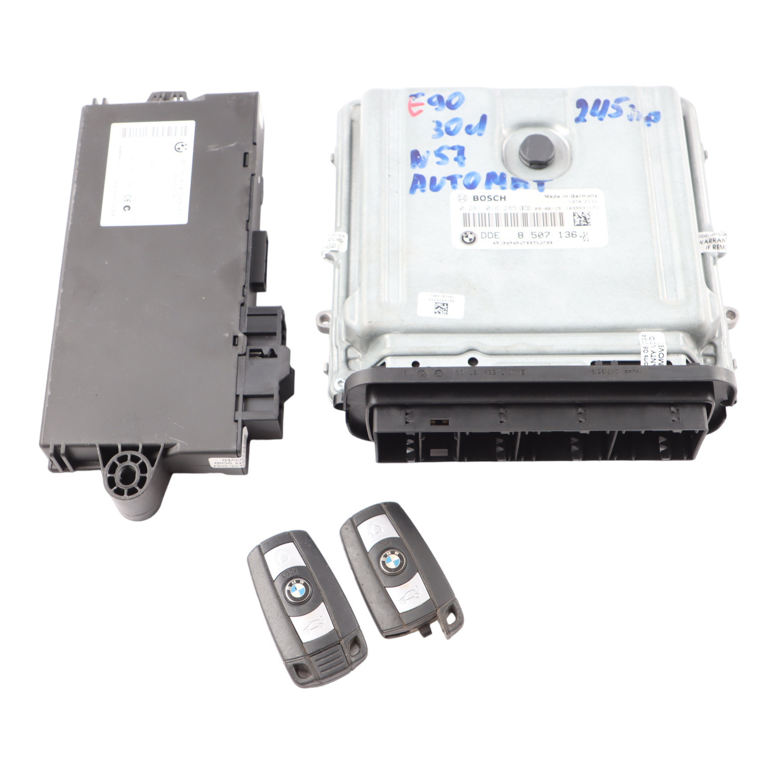 BMW E90 E91 LCI 330d Diesel N57 245HP ECU Engine Kit DDE 8507136 CAS3 + Keys