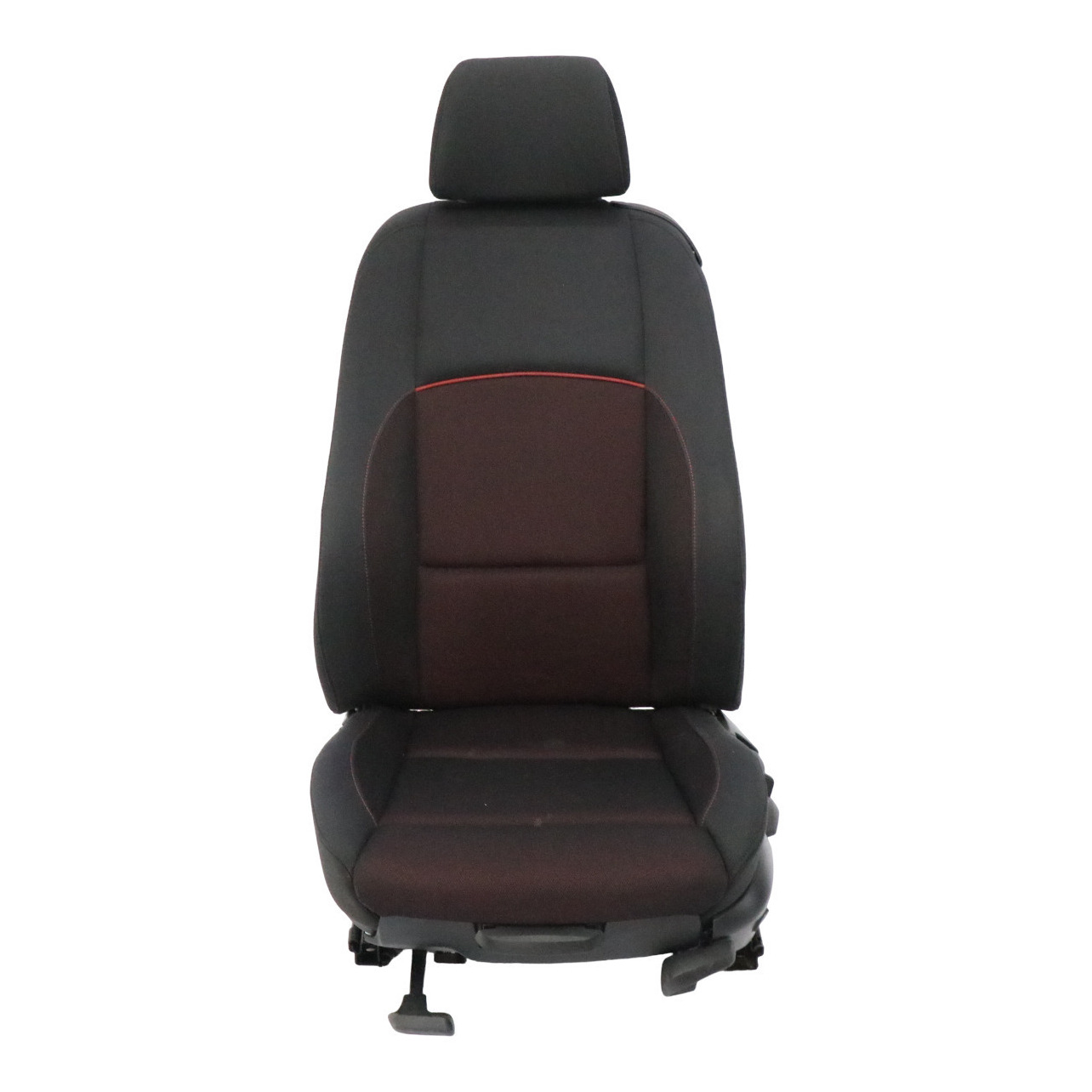 BMW E81 Seat Front Left N/S Interior Cloth Fabric Network Cranberry Red