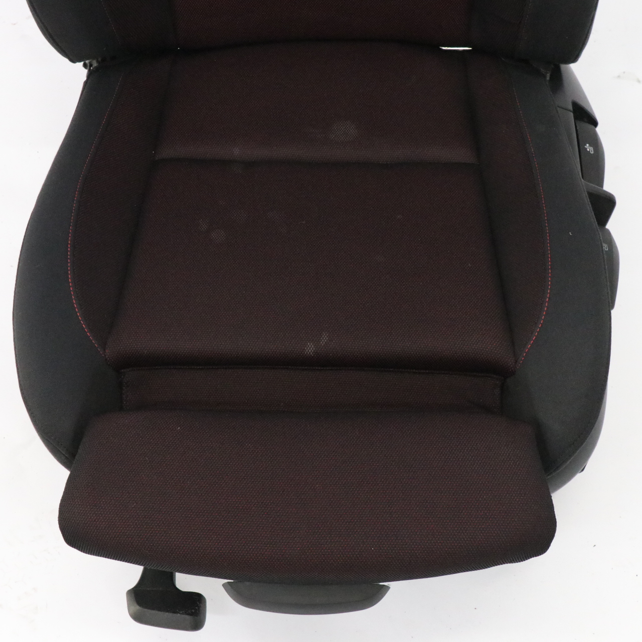 BMW E81 Seat Front Left N/S Interior Cloth Fabric Network Cranberry Red