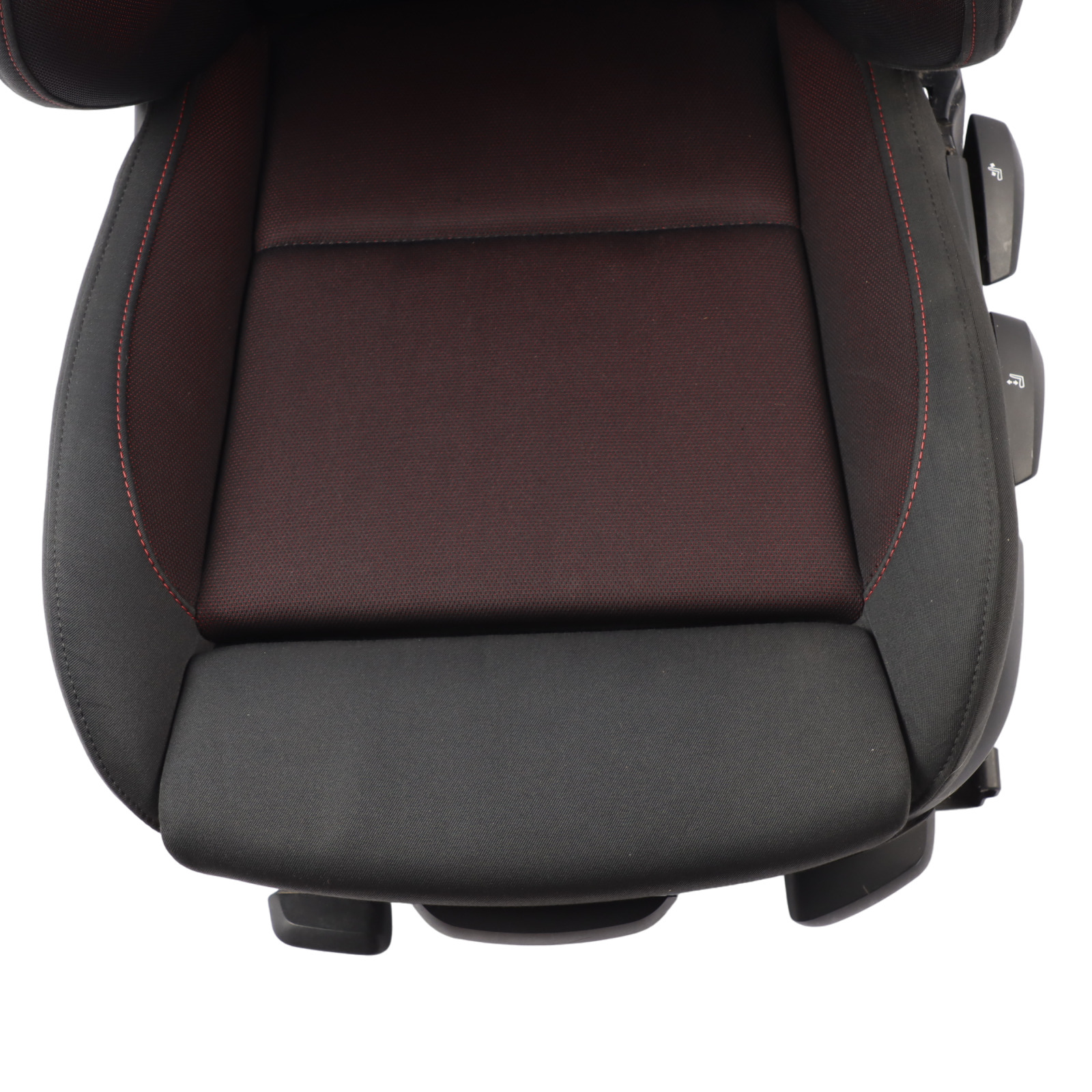 BMW E87 LCI M Sport Cloth Front Left N/S Seat Fabric Network Cranberry Red