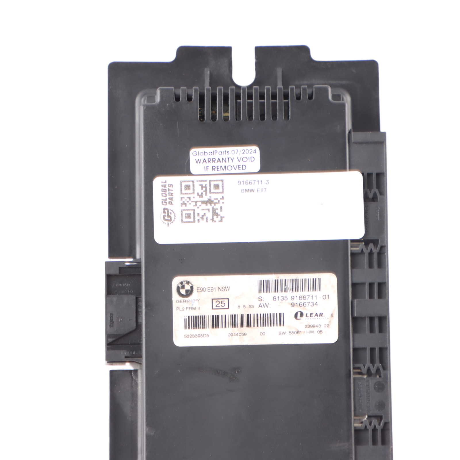 BMW 1 E87 2 Footwell Light Control Module ECU NSW PL2 FRM II Lear 9166711