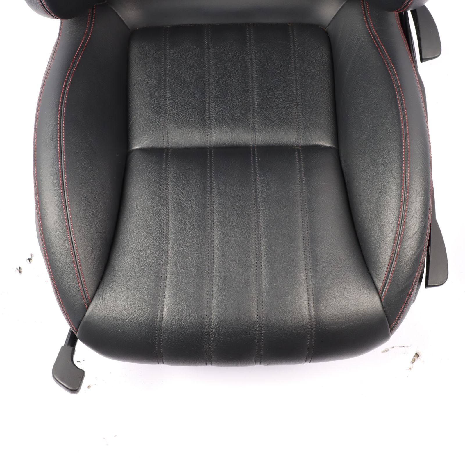 Mercedes SLK R172 Front Seat Left N/S Leather Black Interior Red Thread