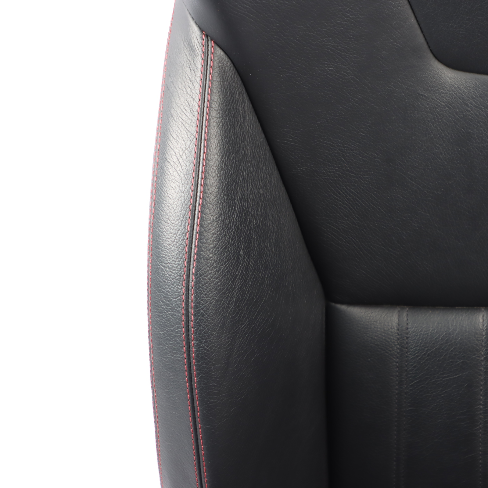 Mercedes SLK R172 Front Seat Left N/S Leather Black Interior Red Thread