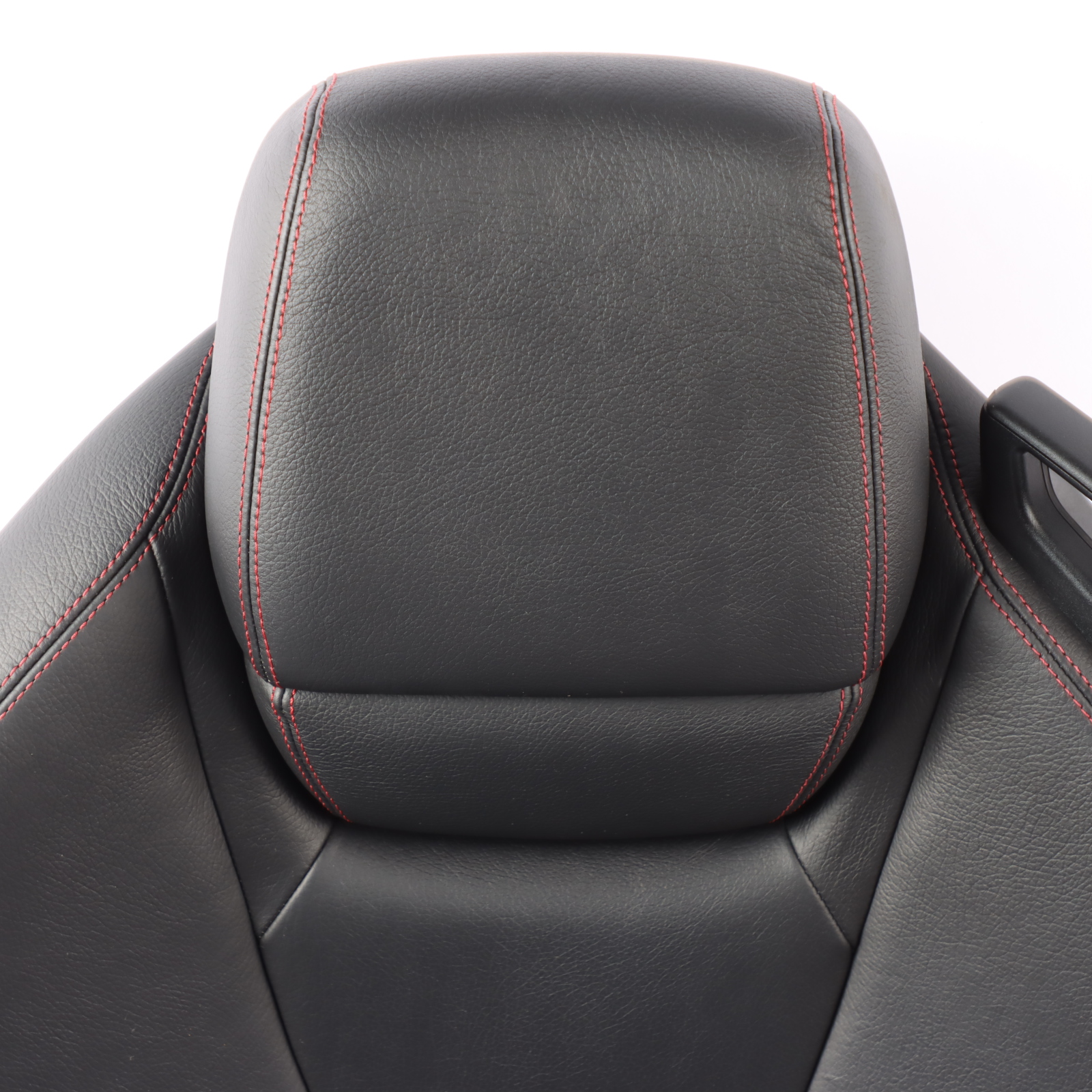 Mercedes SLK R172 Front Seat Left N/S Leather Black Interior Red Thread