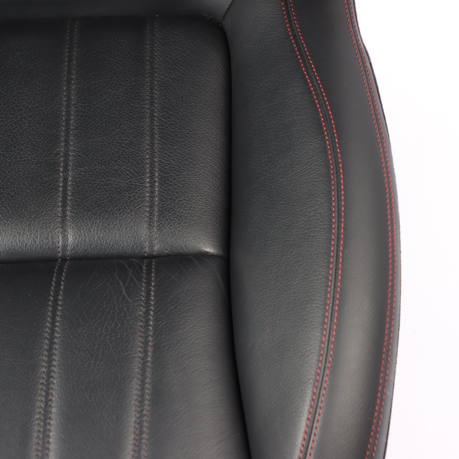 Mercedes SLK R172 Front Seat Right O/S Leather Black Interior Red Thread