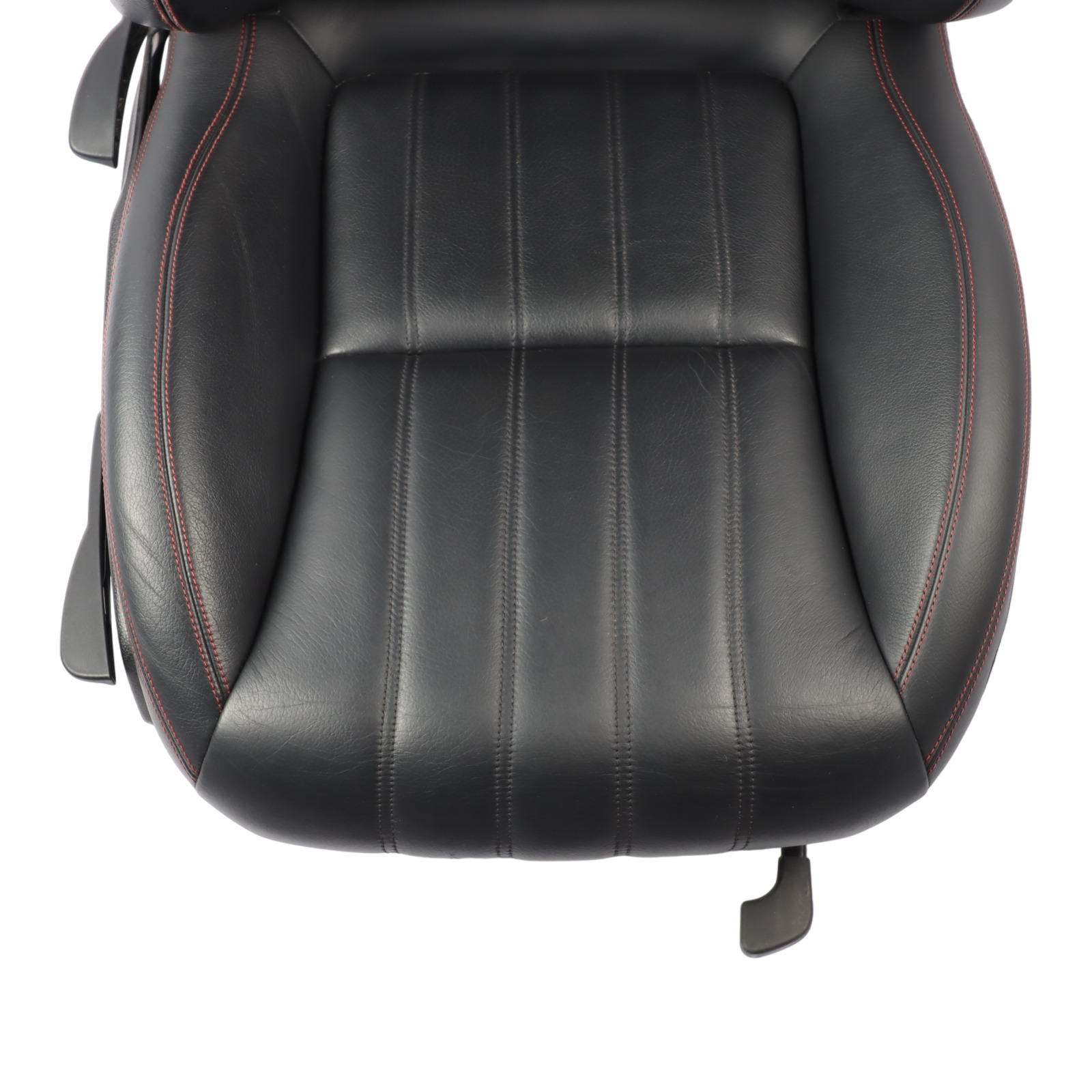 Mercedes SLK R172 Front Seat Right O/S Leather Black Interior Red Thread