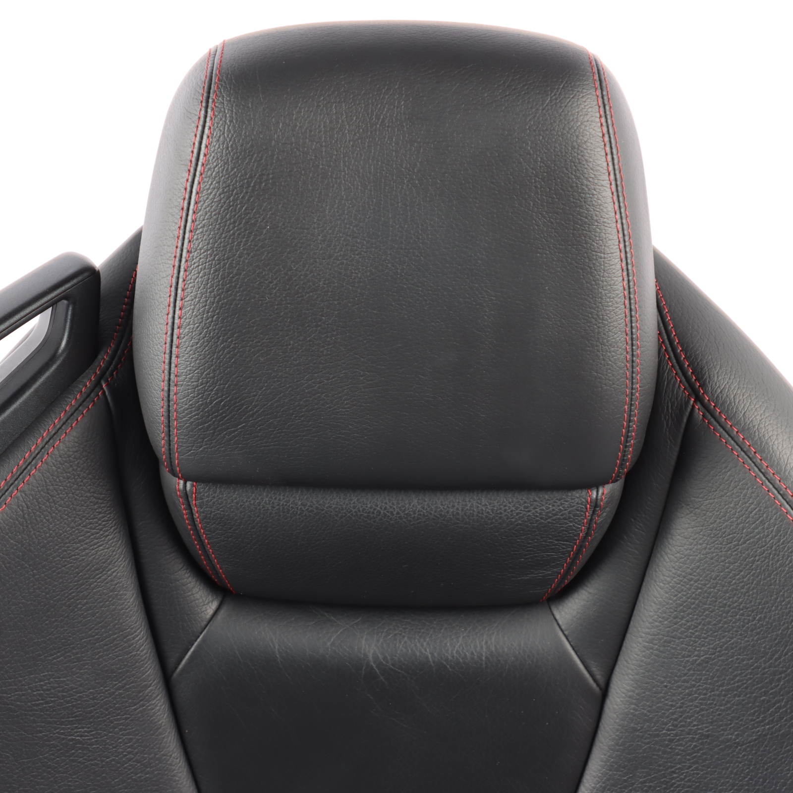 Mercedes SLK R172 Front Seat Right O/S Leather Black Interior Red Thread