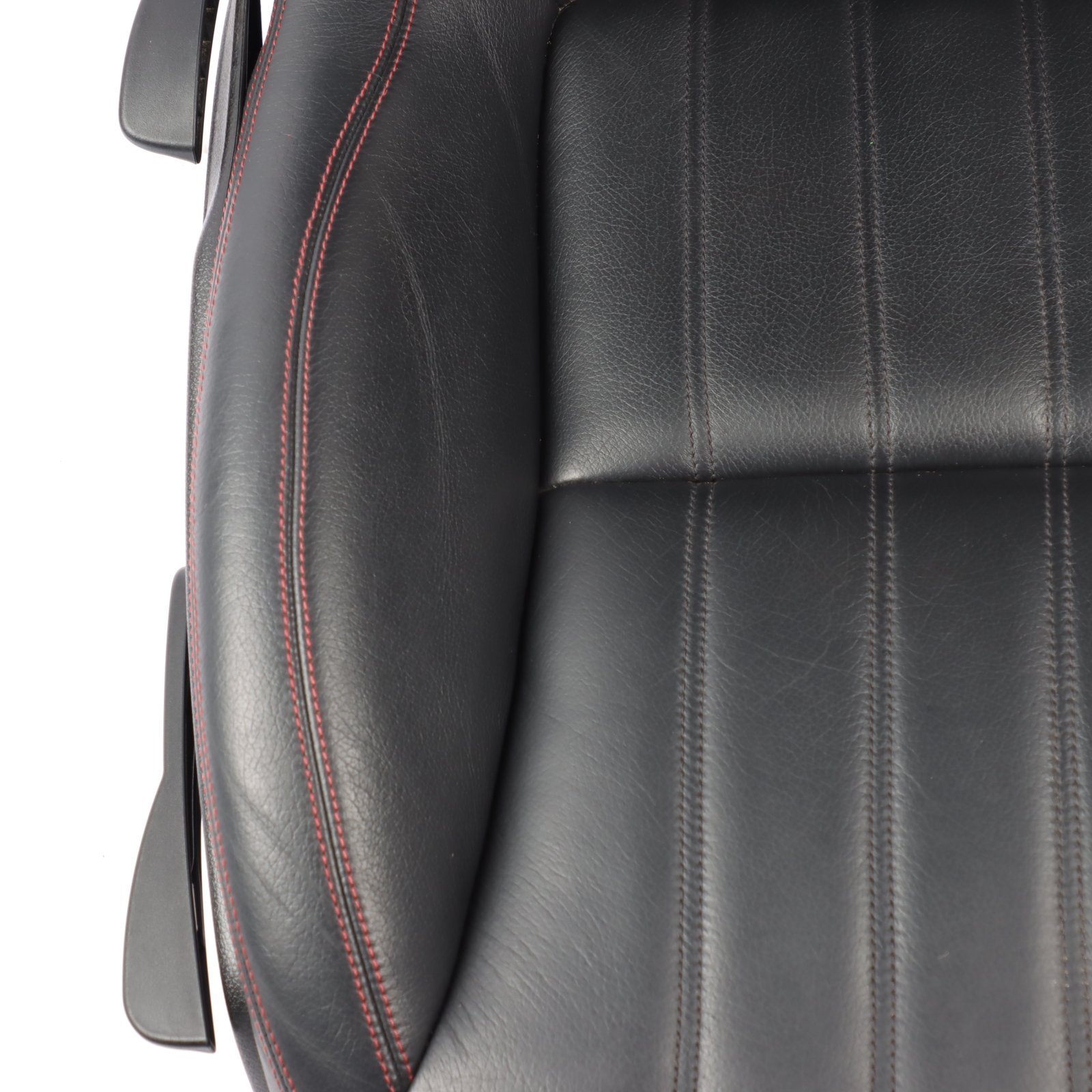 Mercedes SLK R172 Front Seat Right O/S Leather Black Interior Red Thread