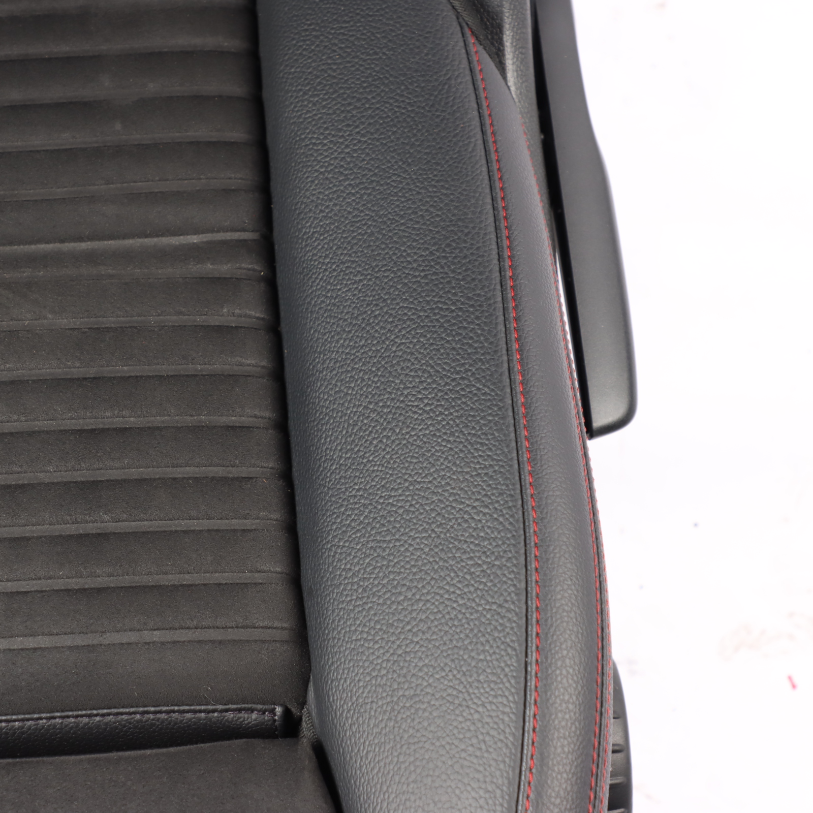 Front Seat Mercedes W176 Sport Left N/S Fabric Leather Black Red Threads