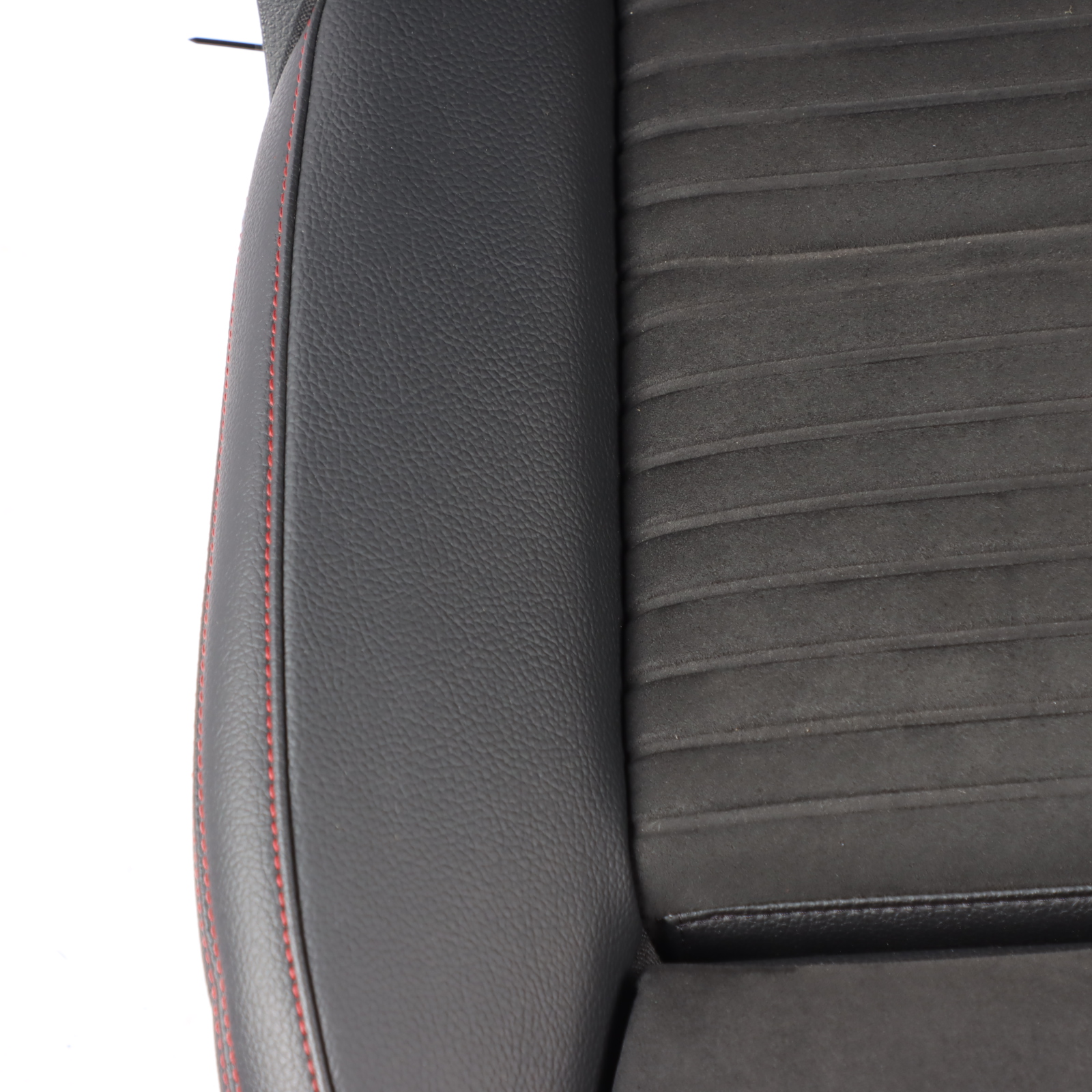 Front Seat Mercedes W176 Sport Left N/S Fabric Leather Black Red Threads