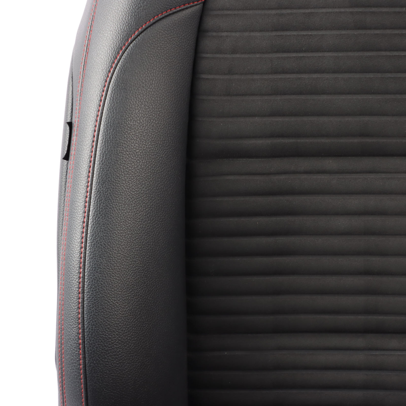 Mercedes W176 Front Seat Sport Right O/S Heated Fabric Leather Black Red Threads