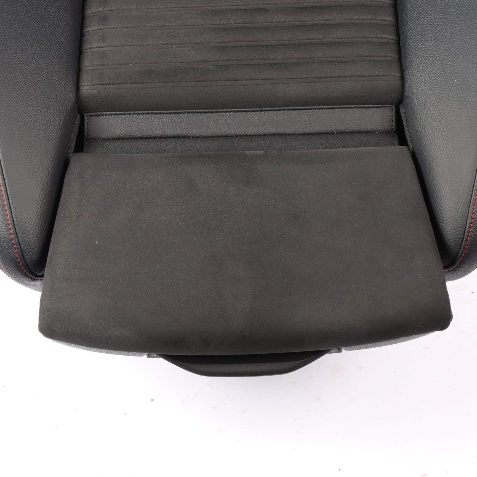 Mercedes W176 Front Seat Sport Right O/S Heated Fabric Leather Black Red Threads