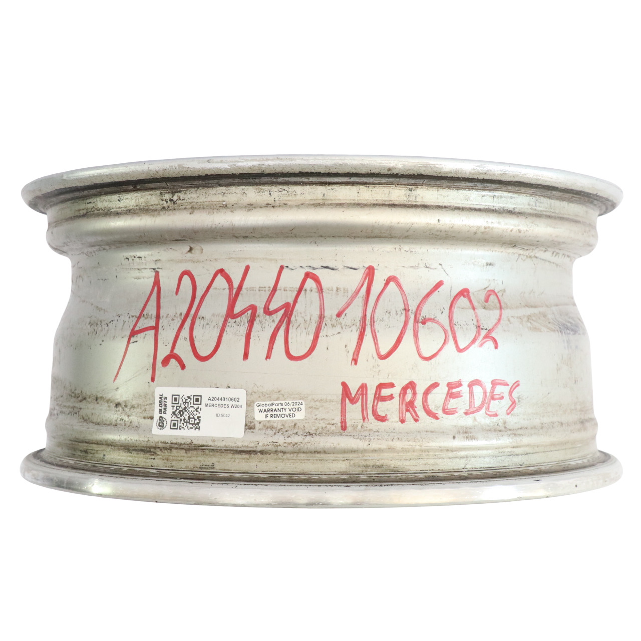 Mercedes W204 Silver Alloy Wheel Rim 12 Hole Disc 16" 7J ET:43 A2044010602