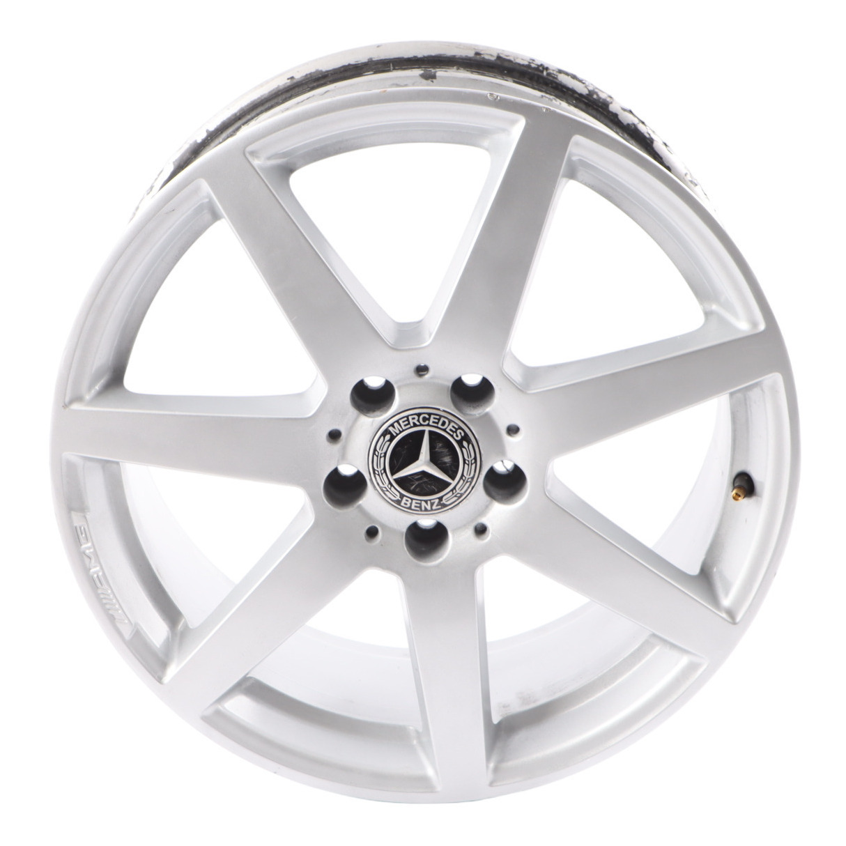 Mercedes W204 7-Spoke AMG Front Black Alloy Wheel Rim 18" 8J ET:50 A2044019802