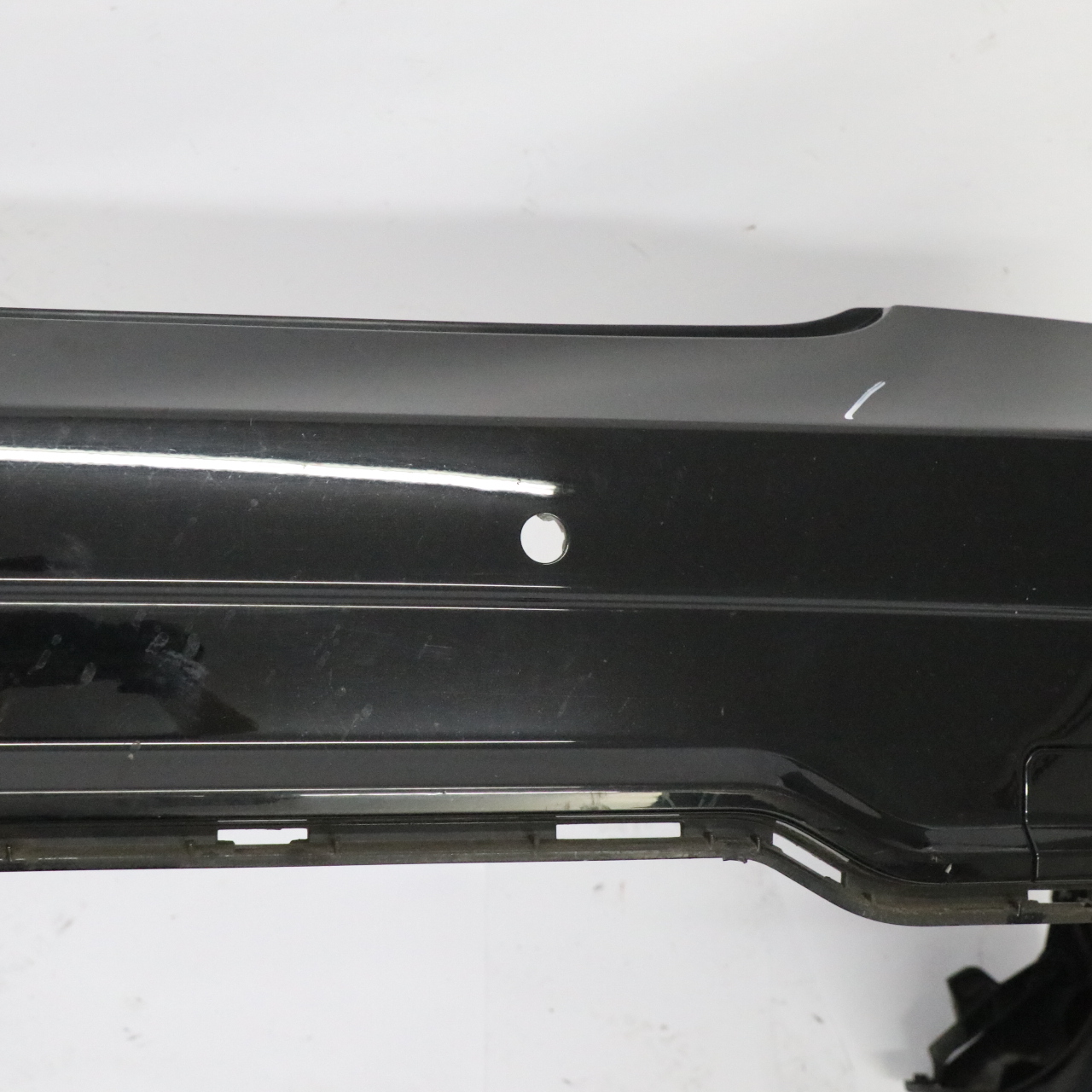 Mercedes W204 Rear Bumper Trim Panel AMG Obsidian Black Metallic - 197