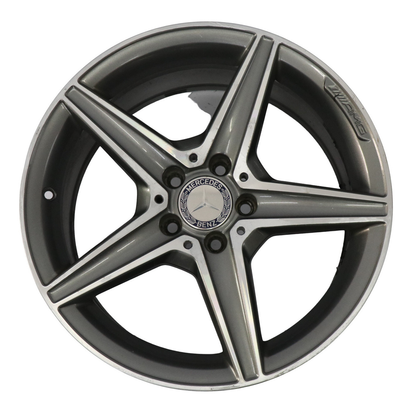 Mercedes W205 Himalaya Grey AMG Alloy Wheel Rim 5 Spoke 18" 8,5J A2054011200