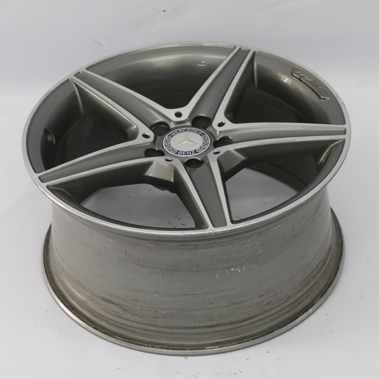 Mercedes W205 Himalaya Grey AMG Alloy Wheel Rim 5 Spoke 18" 8,5J A2054011200