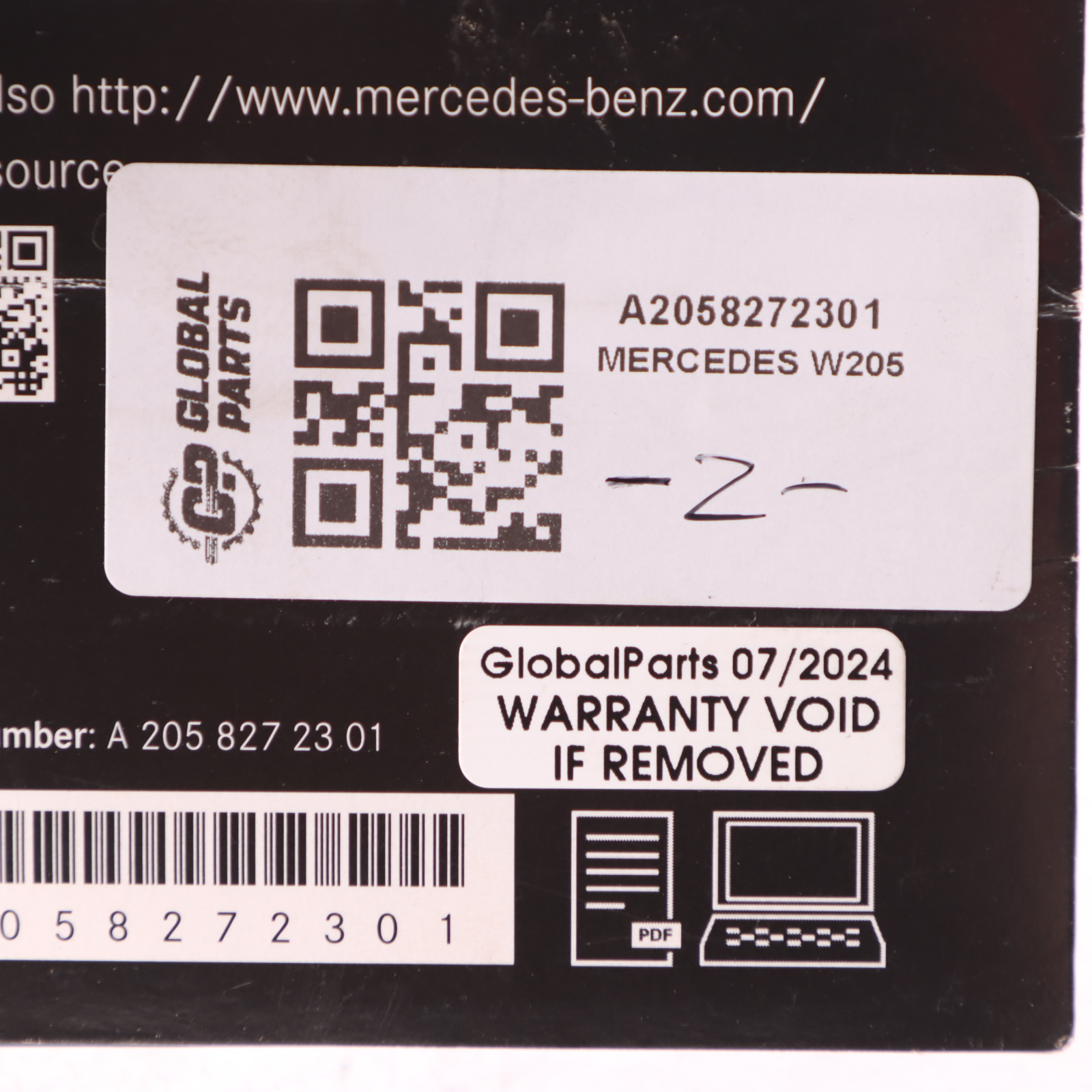 Mercedes W205 Open Source Software CD Licence Information A2058272301