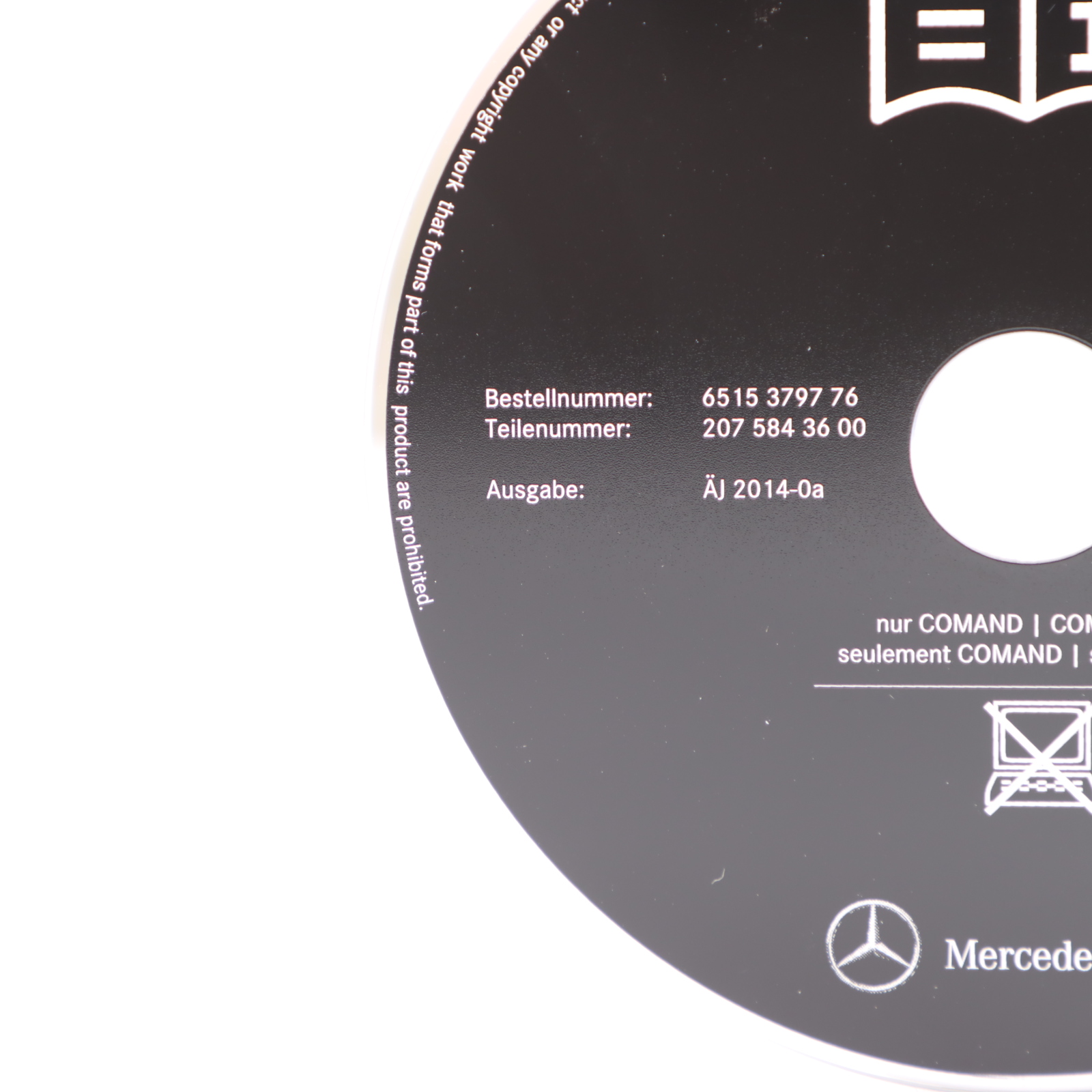 Mercedes C207 E Class CD Digital Owner's Manual Handbook A2075843600