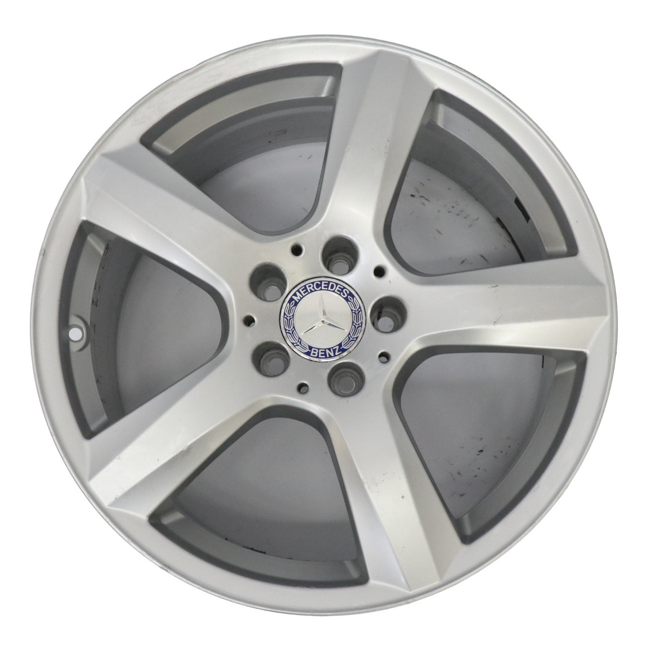 Mercedes W218 Silver Wheel Alloy Rim 18" 8,5J ET:34 5-Spoke A2184010102 