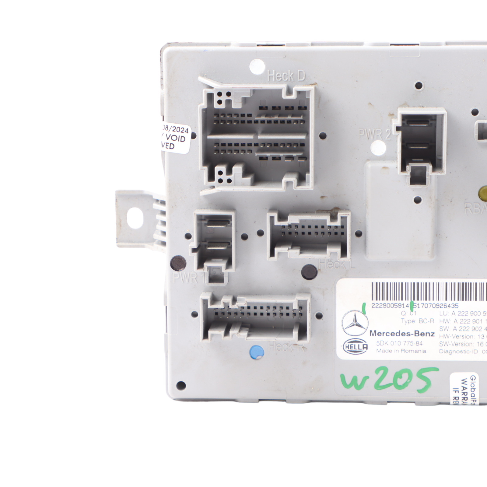 Mercedes W205 Rear SAM Module Control Unit A2229005914