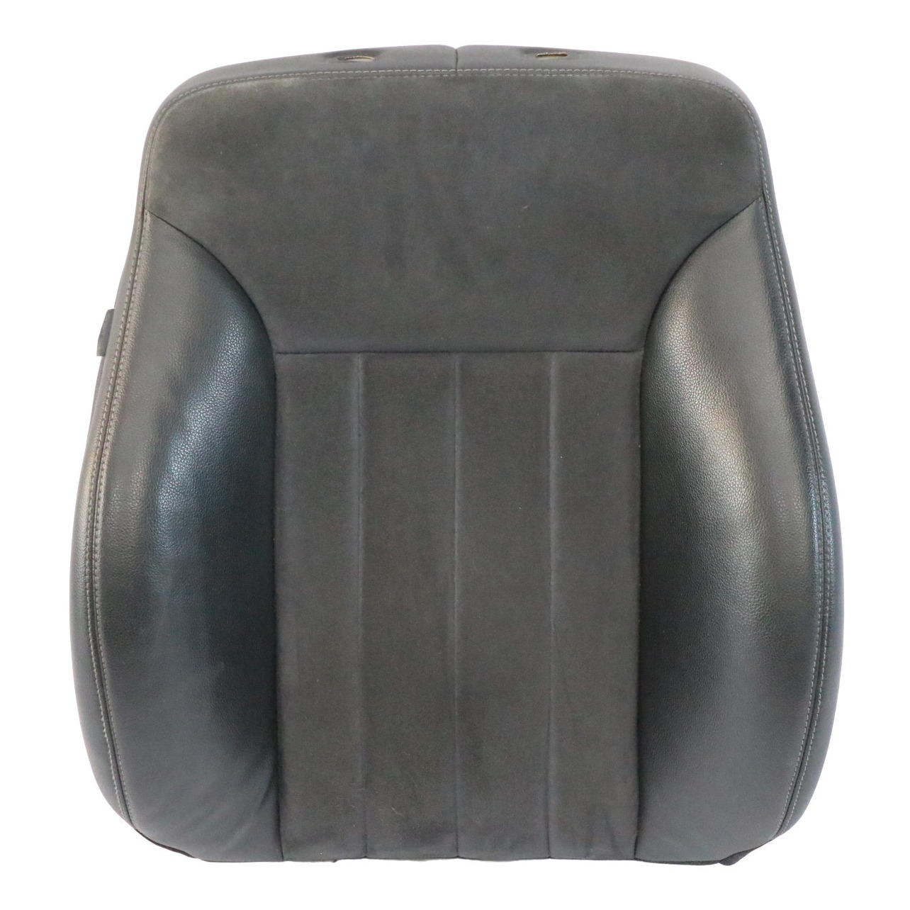 Mercedes ML W164 Front Seat Right Backrest Cover Heated Leather Alcantara Black