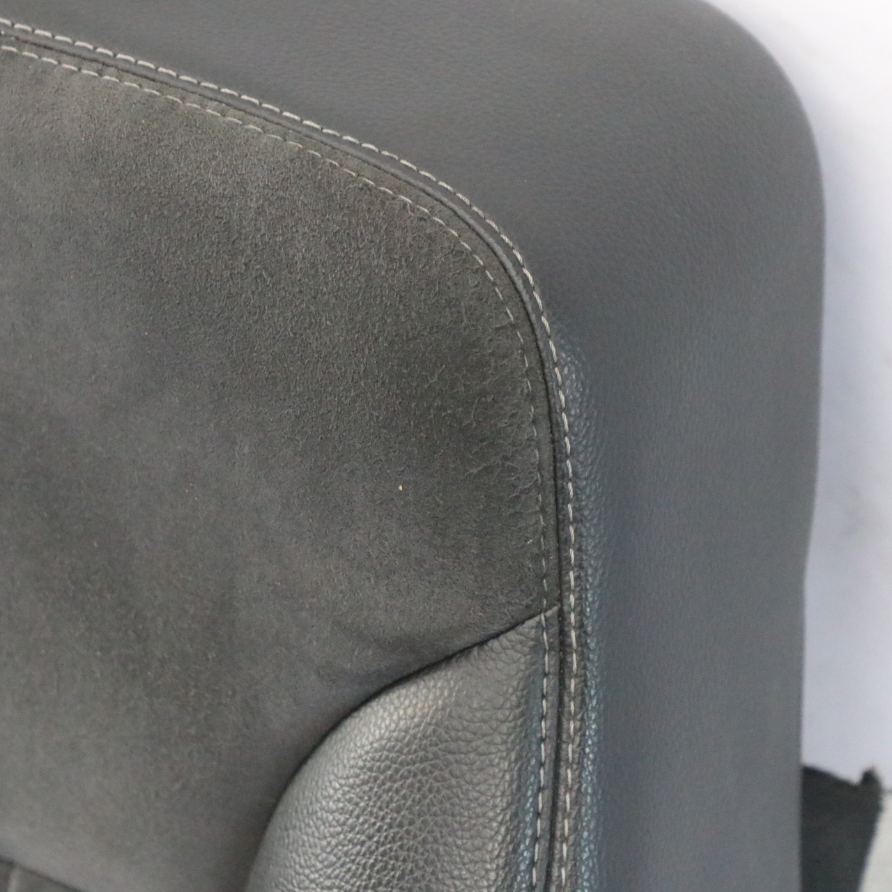 Mercedes ML W164 Front Seat Right Backrest Cover Heated Leather Alcantara Black