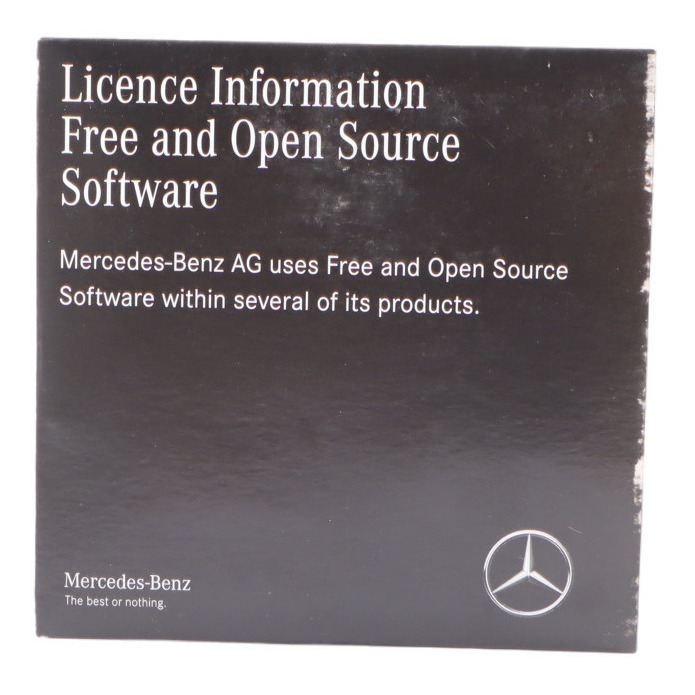 Mercedes Sprinter W907 Open Source Software CD Licence Information A9078272500