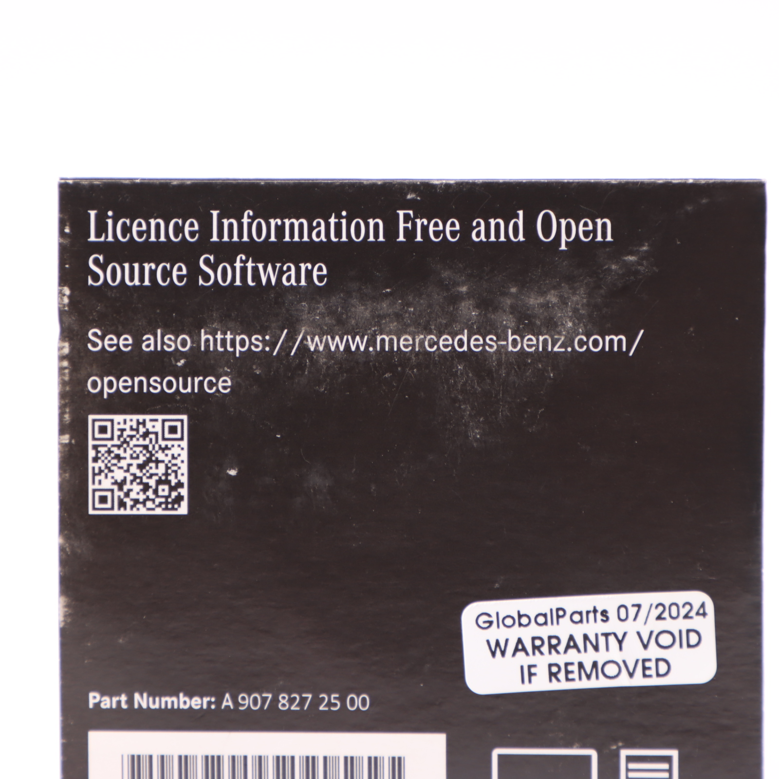 Mercedes Sprinter W907 Open Source Software CD Licence Information A9078272500