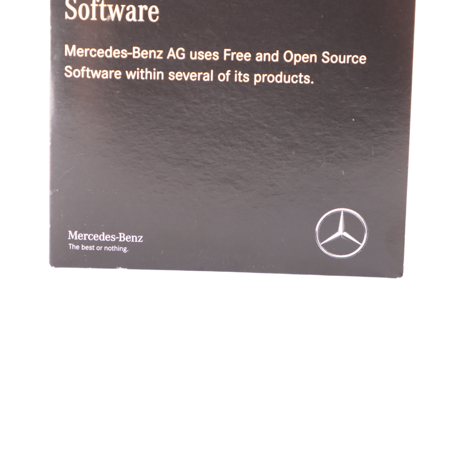 Mercedes Sprinter W907 Open Source Software CD Licence Information A9078273000