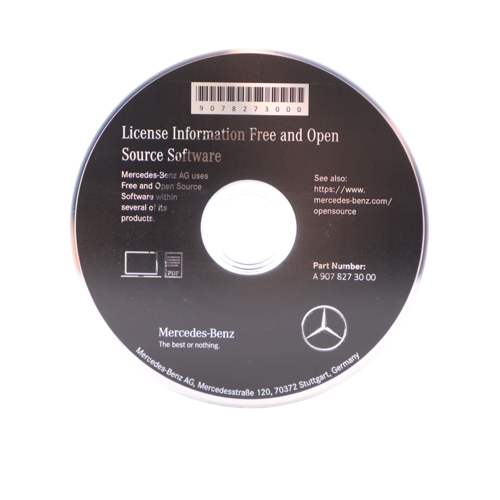 Mercedes Sprinter W907 Open Source Software CD Licence Information A9078273000