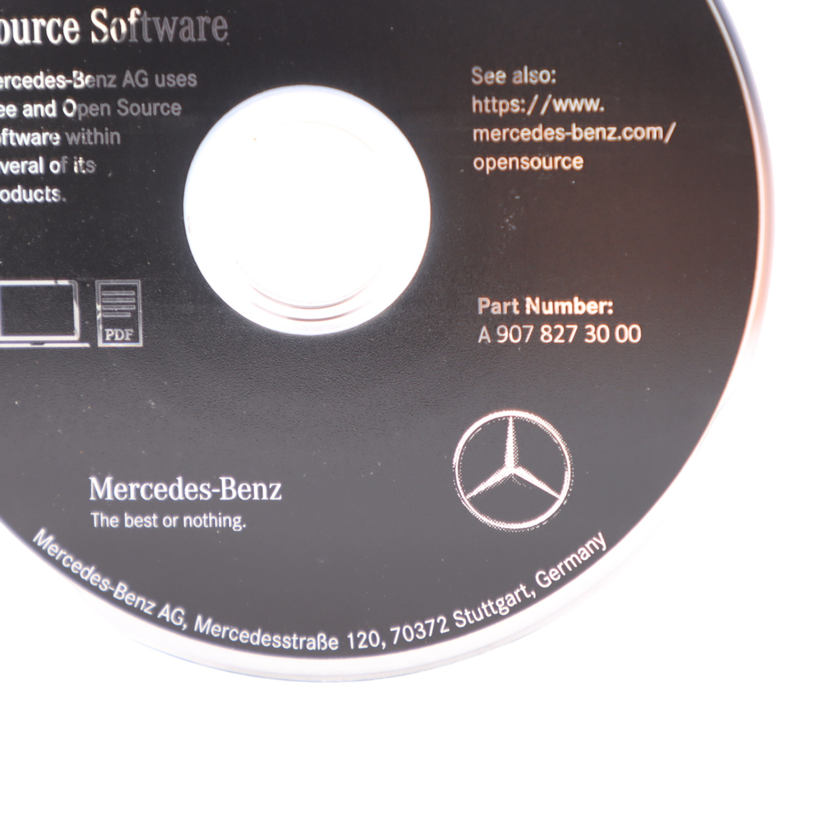 Mercedes Sprinter W907 Open Source Software CD Licence Information A9078273000