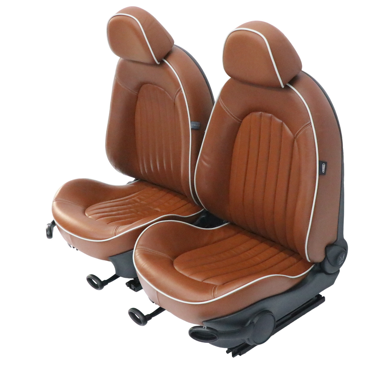 Mini R52 Heated Sport Malt Brown Leather English Seats Front Rear Seat Sidewalk