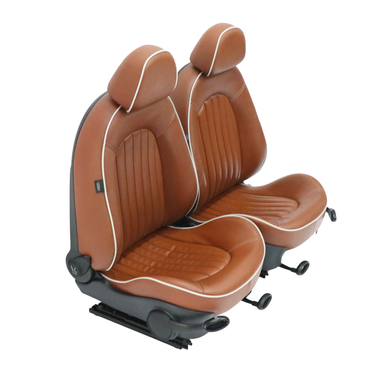 Mini R52 Heated Sport Malt Brown Leather English Seats Front Rear Seat Sidewalk