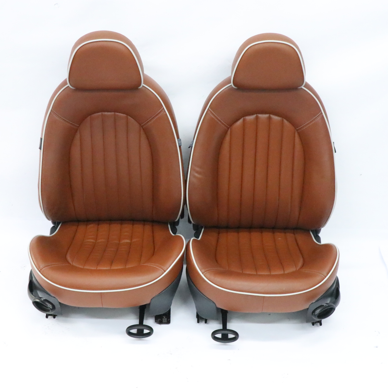 Mini R52 Heated Sport Malt Brown Leather English Seats Front Rear Seat Sidewalk