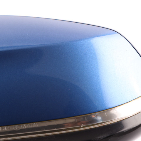 BMW F20 Left Heated Wing Mirror N/S High Gloss Estoril Blau Blue B45