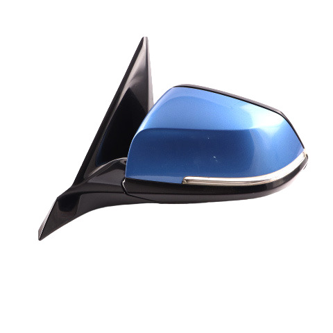 BMW F20 Left Heated Wing Mirror N/S High Gloss Estoril Blau Blue B45