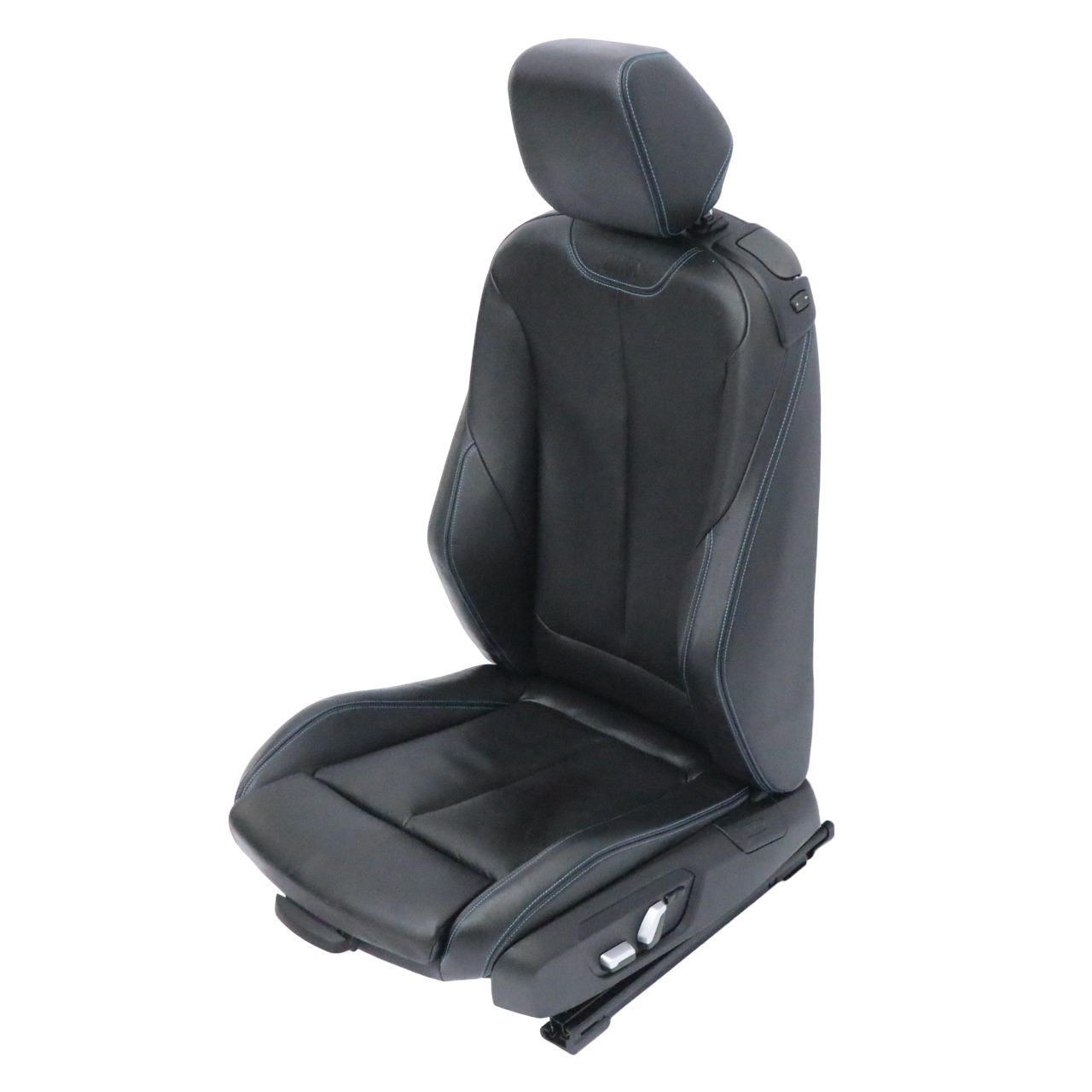 BMW F87 M2 Front Seat Left N/S Heated Memory Leather Dakota Black Contrast Blue