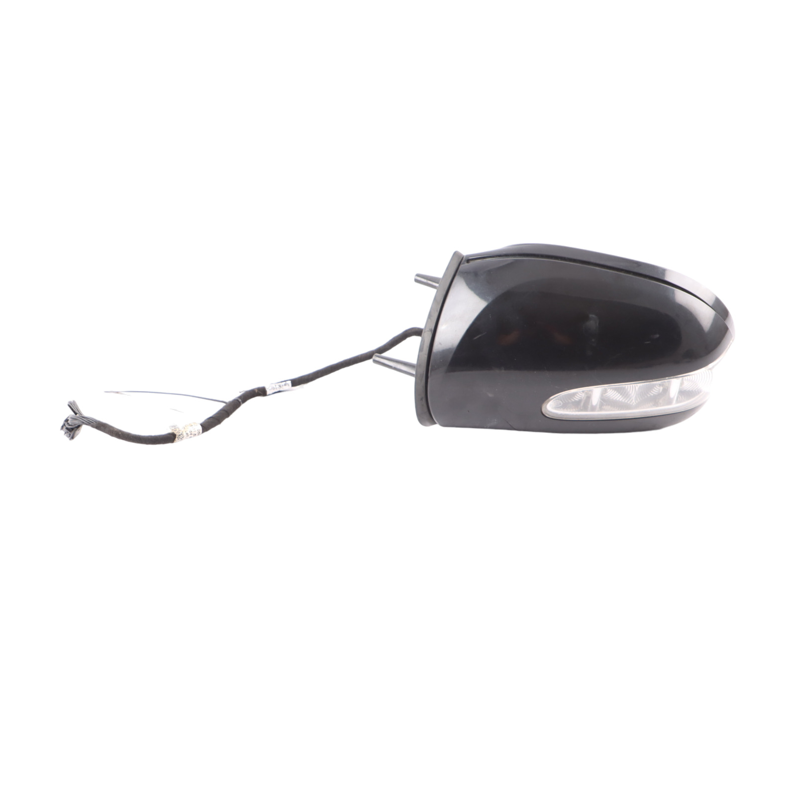 Mercedes ML W164 Wing Mirror Left N/S Power Fold Obsidian Black Metallic - 197