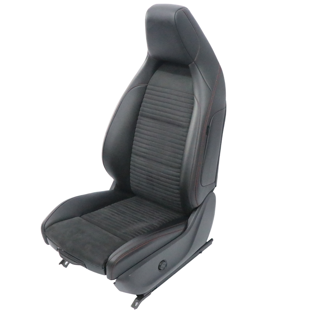 Mercedes W176 Front Seat Sport Left N/S Fabric Leather Black Red Threads