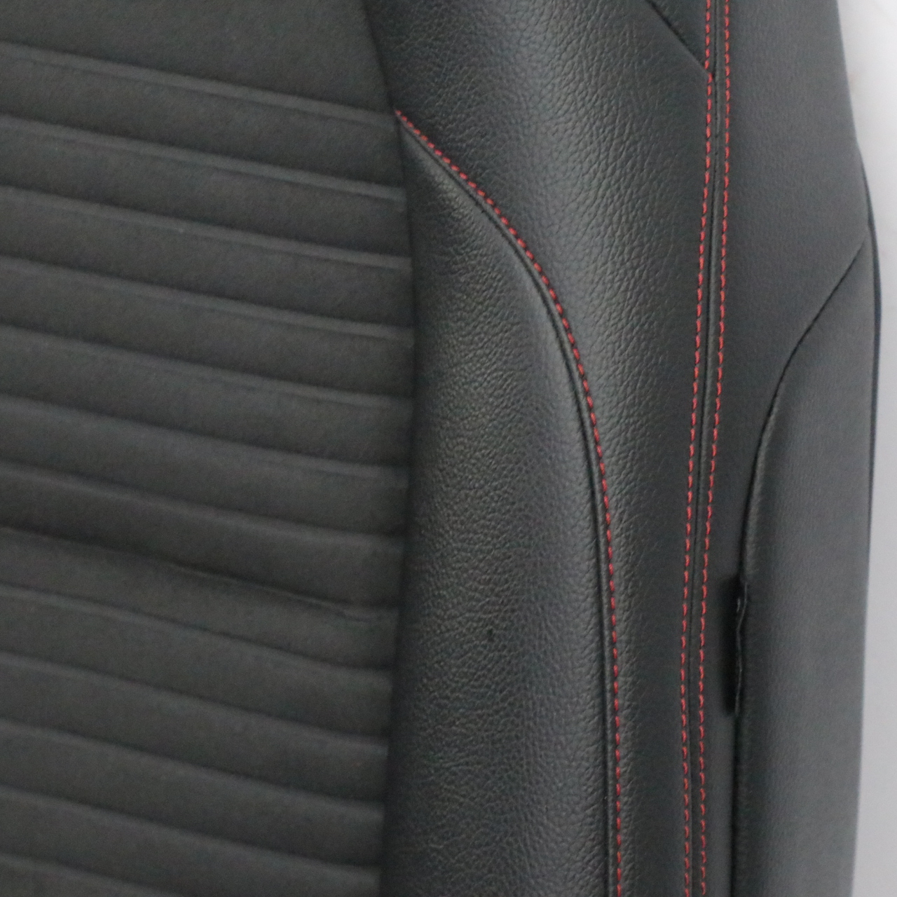 Mercedes W176 Front Seat Sport Left N/S Fabric Leather Black Red Threads